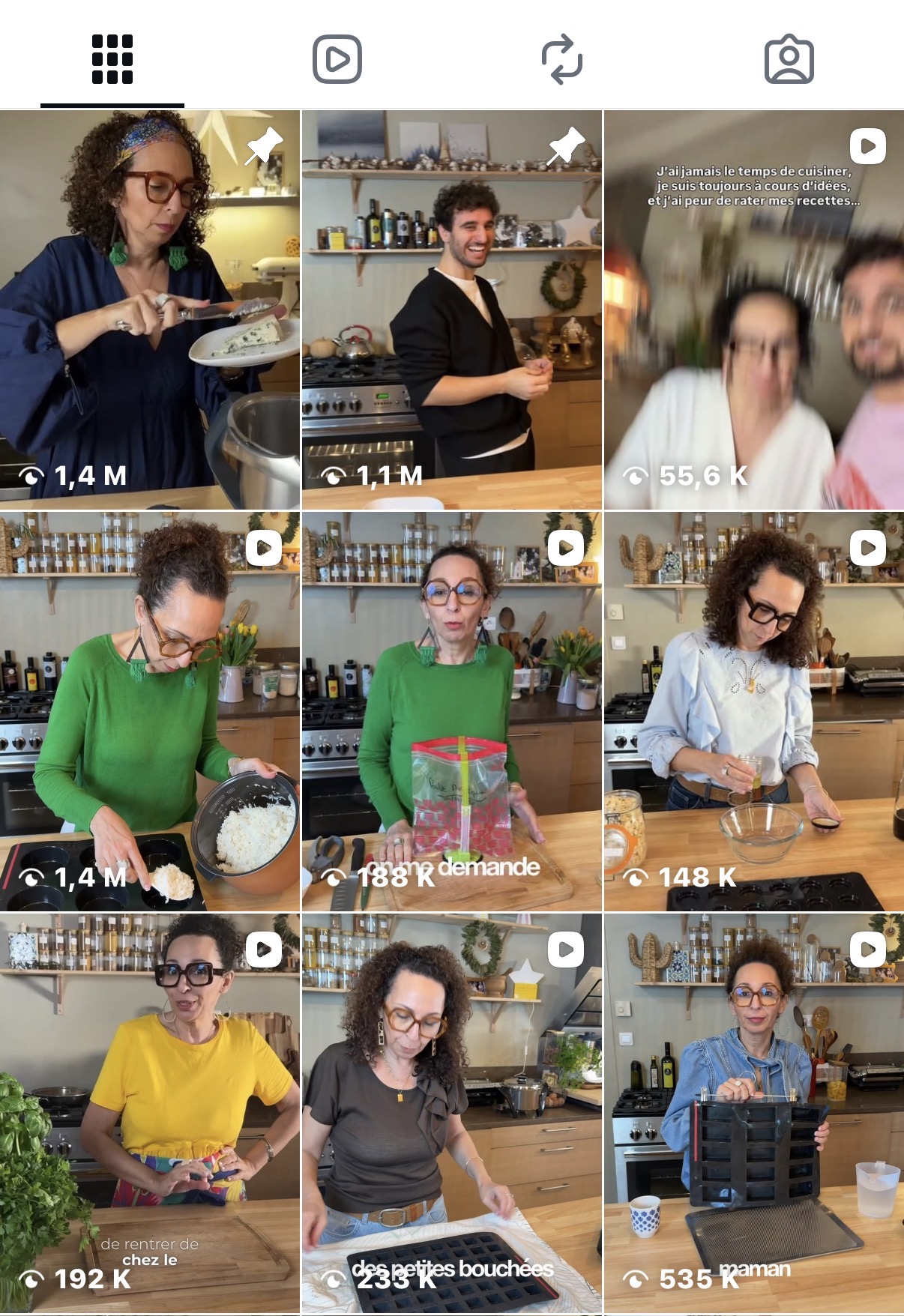 Grille de contenu Instagram
